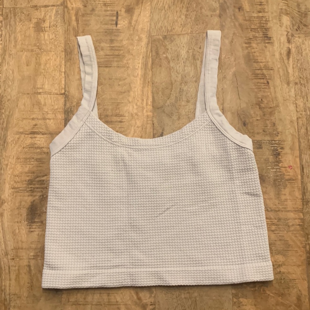 Forever 21 cropped white creme tank